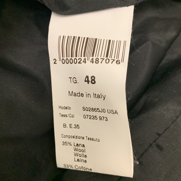 ITALIAN DRESS - PESERICO gray black and white flower design material wool.! - Picture 6 of 7